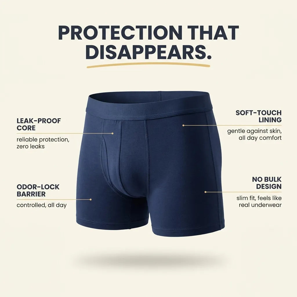 Ultra‑Absorbent Incontinence Boxer Briefs