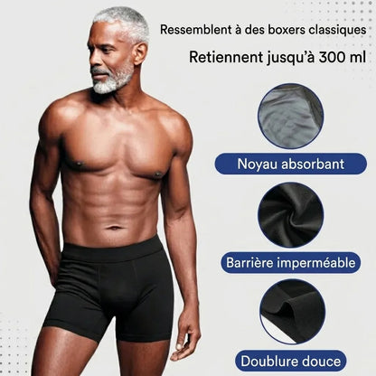 Boxers d’incontinence ultra-absorbants pour hommes